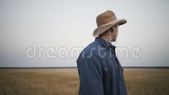 田野里年轻农民的照片视频的预览图