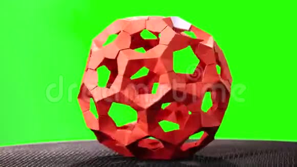 红色旋转模块化折纸视频的预览图