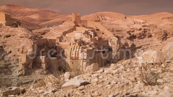 MarSabas修道院和以色列Kidron山谷视频的预览图