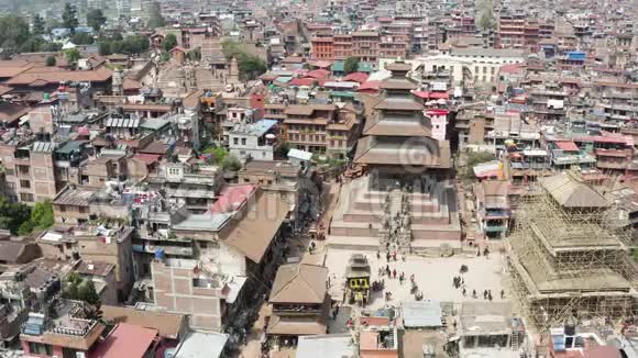 尼泊尔加德满都巴克塔普尔空中镜头视频的预览图