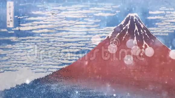 冬天的山景视频的预览图