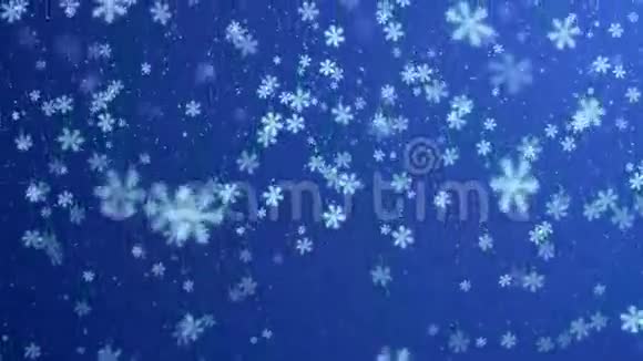 蓝色的冬天背景视频的预览图