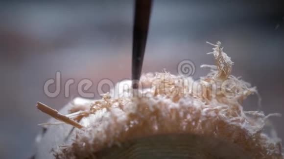 木工及家具制作技术进程一个木制的细节数控木制加工视频的预览图