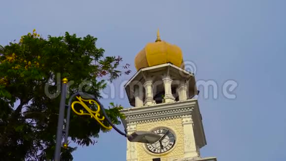 马来西亚槟城乔治城维多利亚女王纪念钟楼的照片视频的预览图