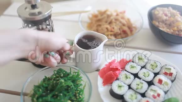 素食日本料理视频的预览图
