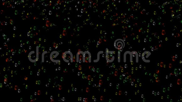 五颜六色的水滴落在黑色玻璃上粒子视频背景视频的预览图