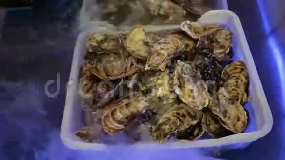 水族馆里有螃蟹的牡蛎视频的预览图