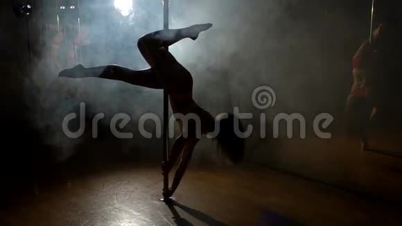一个漂亮的运动钢管舞的肖像视频的预览图