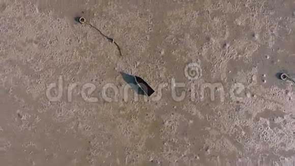 泰国小木船空中起飞无人机镜头与相机转动效果高清视频的预览图