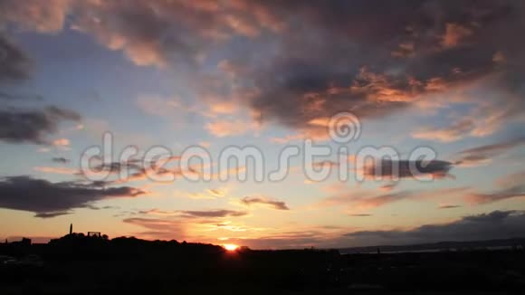 随着太阳下山爱丁堡的时间流逝视频的预览图