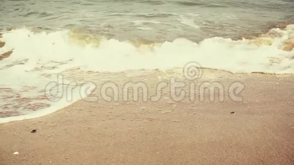 带两个波浪的慢速沙滩视频的预览图