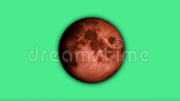绿色背景上的红月视频的预览图