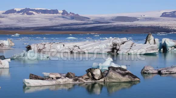 冰湖Jokulsarlon的奇妙景色冰岛视频的预览图