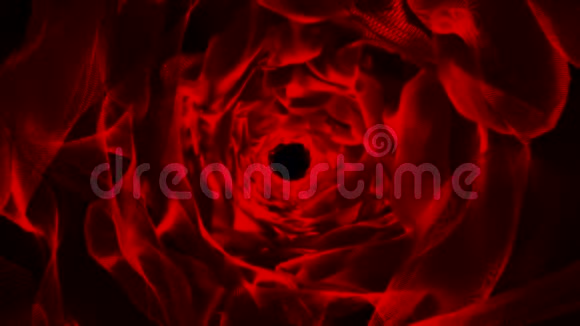 红色有机维隧道抽象动画背景视频的预览图