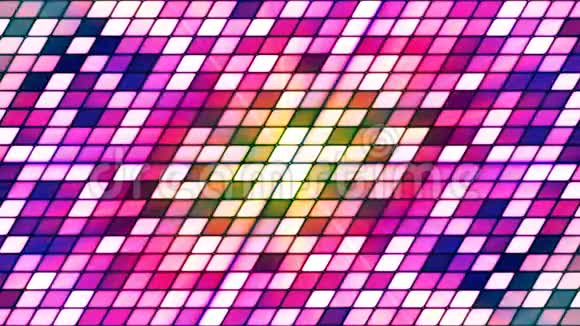 广播闪烁倾斜高科技立方体紫色抽象循环4K视频的预览图