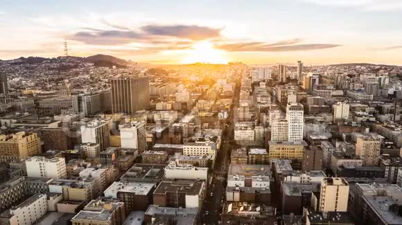 旧金山的日落有云视频的预览图