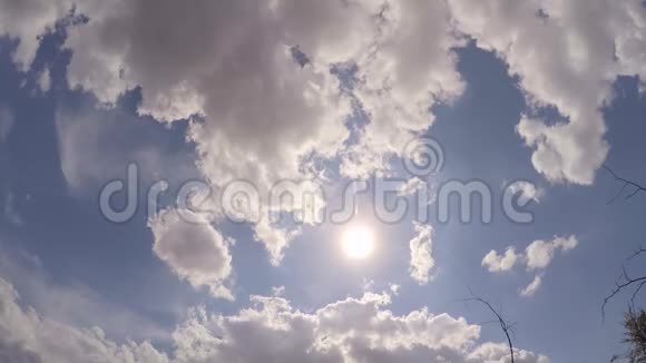 在太阳的背景下在天空中飞行的飞机视频的预览图