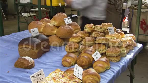超市里卖的糕点面包视频的预览图