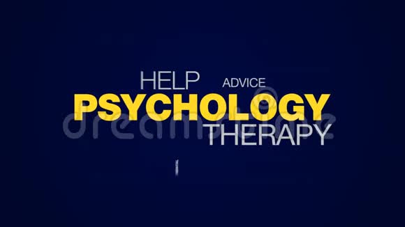 心理治疗帮助听力对话讨论抑郁办公室心理健康动画单词云视频的预览图