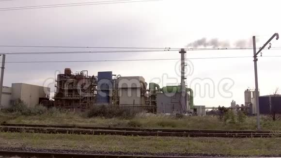 工厂石油天然气炼油厂工业背景视频4K视频的预览图