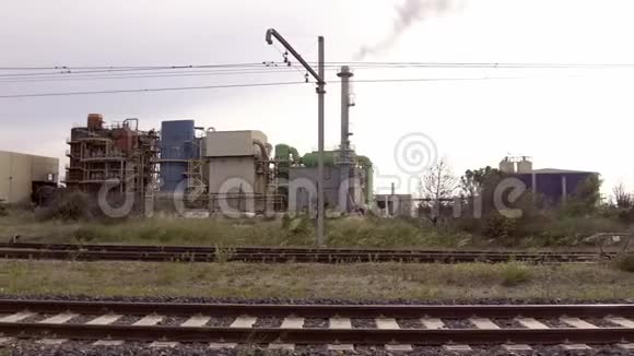 工厂石油天然气炼油厂工业背景视频4K视频的预览图