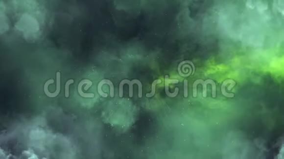 绿色灯光雨云动画背景视频的预览图
