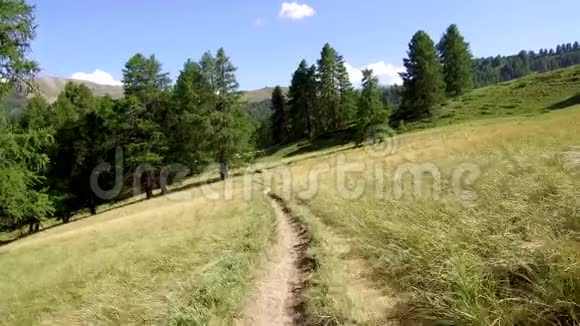 法国阿尔卑斯山美丽的徒步旅行路线视频4k视频的预览图