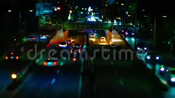 东京西塔加亚市中心城市街道的夜间时间视频的预览图