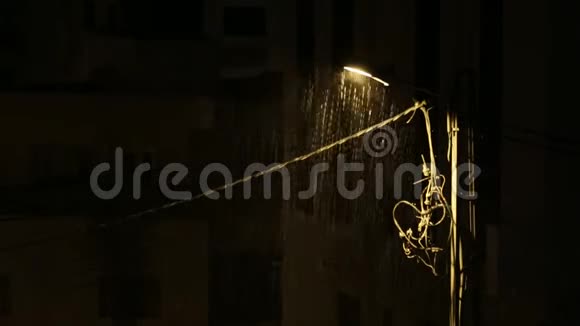 灯柱小雨夜视频的预览图