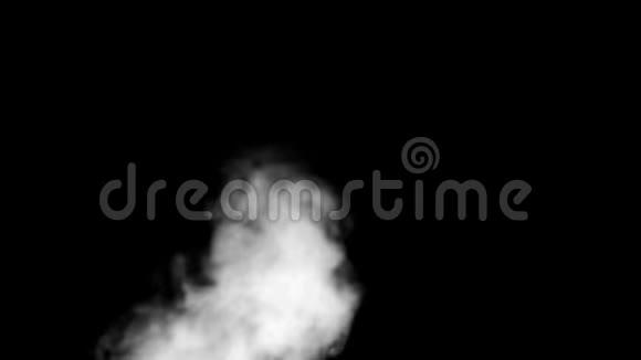 白色烟雾在黑色背景下缓慢运动视频的预览图