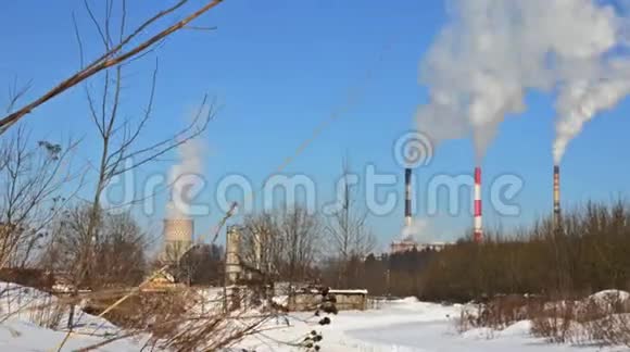 火力发电厂的时间间隔发电厂运作视频的预览图