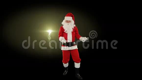 圣诞老人独自跳舞跳舞2烟花表演视频的预览图
