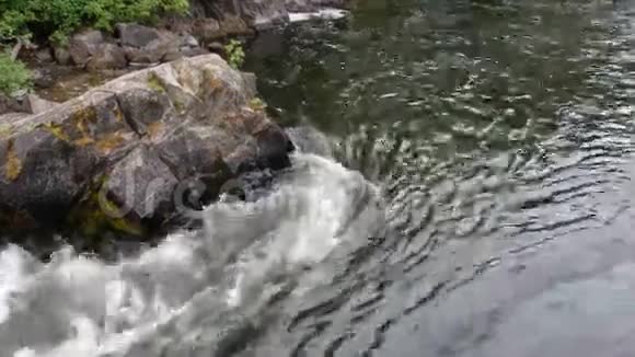 西北地区一条快速流动的河流视频的预览图