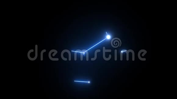 黄道十二宫之星星座在光芒中形成视频的预览图