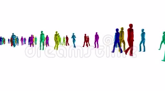 4k彩色人群视频的预览图