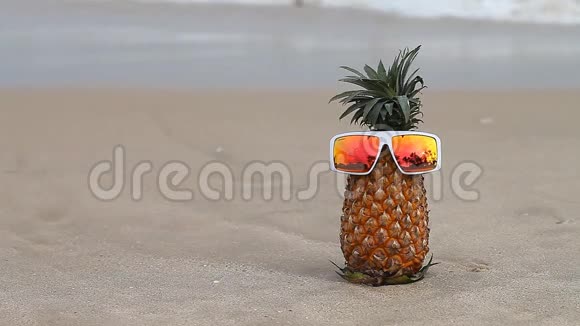 假期里快乐的菠萝视频的预览图
