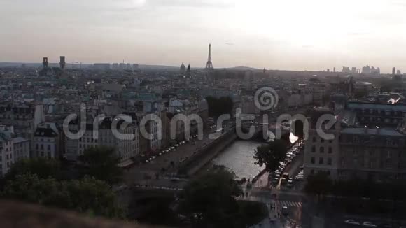 巴黎城市景观时间流逝视频的预览图