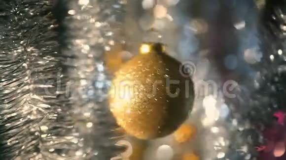 圣诞节和新年装饰摘要模糊的博克假日背景眨巴一下加兰视频的预览图