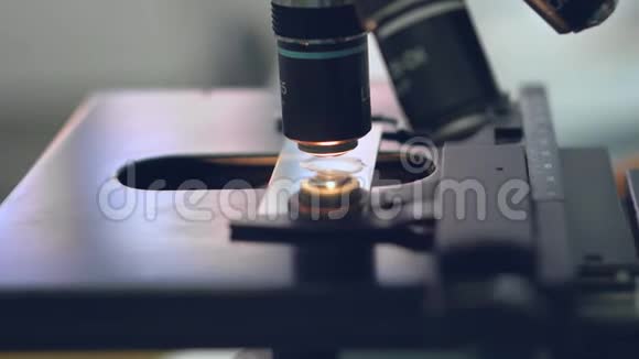 快关门实验室技术人员通过显微镜近距离拍摄视频的预览图