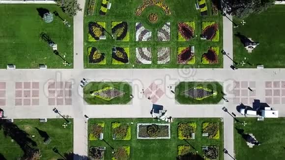 花顶空中景观装饰的城市花园视频的预览图