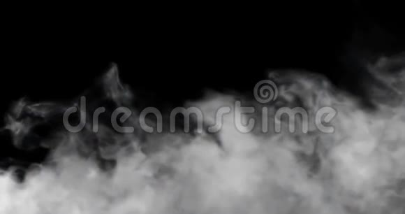 抽象的真正的烟雾慢慢地漂浮在太空中视频的预览图
