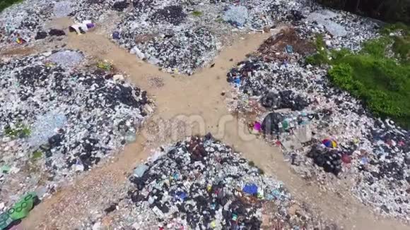 空中垃圾场减少再利用循环高清慢速运动泰国视频的预览图