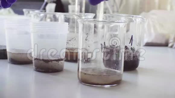 科学家将土壤样品混合在一起视频的预览图