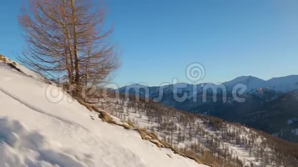 滑雪胜地景观天气晴朗视频的预览图