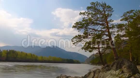 阿尔泰山卡屯河沿岸希马尔阿勒泰共和国西伯利亚俄罗斯视频的预览图