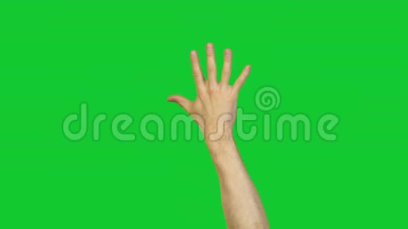 绿色背景的男性手指视频的预览图