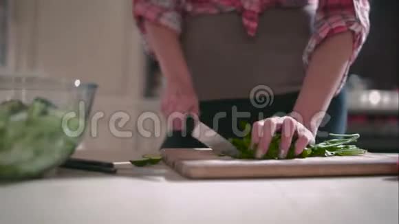 女人用筷子夹沙拉视频的预览图