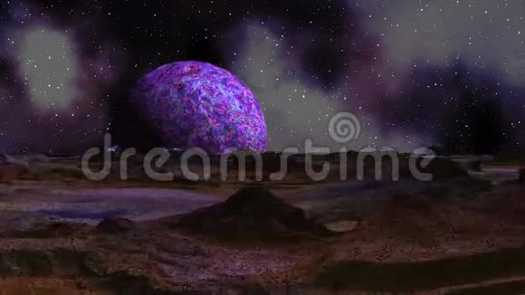 日出紫行星视频的预览图