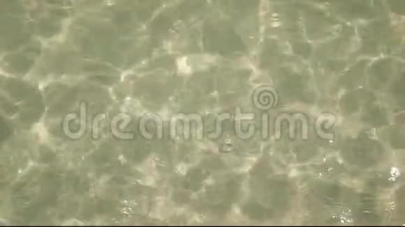 在清澈的海水背景上特写阳光天然纹理视频的预览图