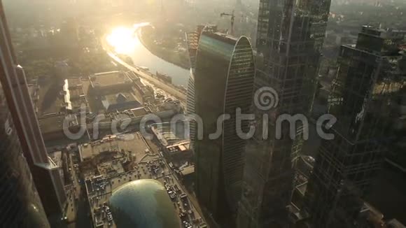 莫斯科城的摩天大楼视频的预览图